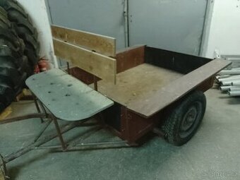 Masivní vozík,vozíček,vlečka domácí výroby,jako vari