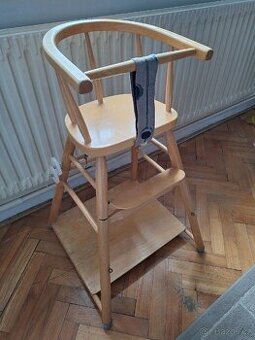 Dětská dřevěná židle se stolem 2 v 1