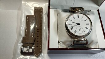 IWC švycarské pánske STŘÍBRNÉ hodinky + pásek + krabička