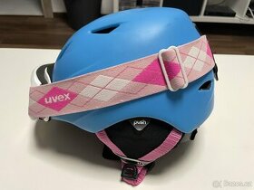 Dětská lyžařská helma + brýle