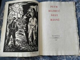 Petr Bezruč Šest Básní 1947 s podpisy St. Menšík