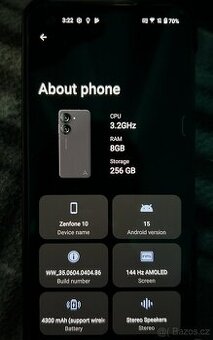Asus Zenfone 10 – Midnight Black, 256 GB, záruka do 10/2026 - 1