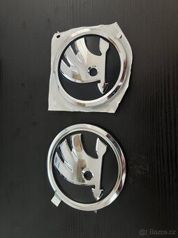 Logo Škoda - středová plaketa NOVÁ (80 mm, 90 mm)