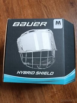 Plexi+Mříž BAUER Hybrid Shield Sr vel.M