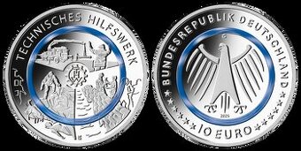 10 euro Německo 2025 Technická pomoc KM #456 - kov+polymer