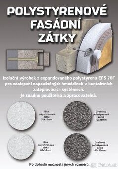 POLYSTYRENOVÉ ZÁTKY PRŮMĚR 70mm