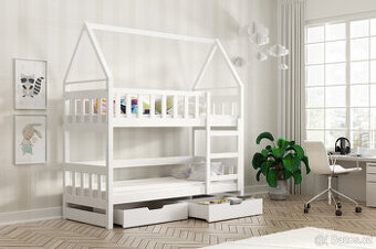 Dětská patrová postel Domeček