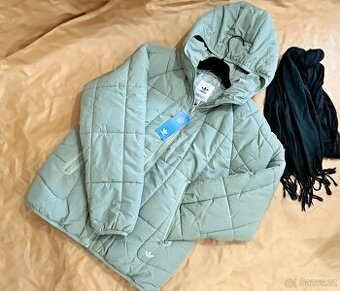 Bunda Adidas Puffer Hooded Jacket Unisex Mint S NOVÁ