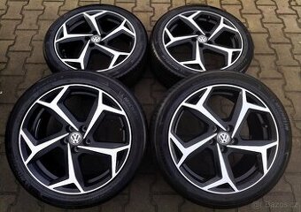 Alu kola originál Volkswagen Polo 5x100 R17 KRÁSNÁ SADA