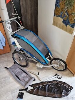 Thule Chariot CX - modrý - na kolo, běhání + miminkovník