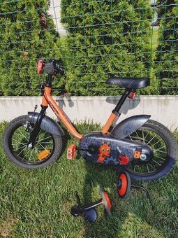 dětské kolo Btwin 14" + postranní kolečka