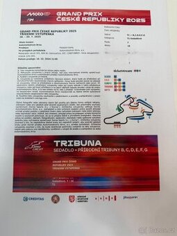 Vstupenky MotoGp Brno- T1