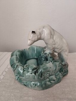 Ditmar urbach medveď popelník misa porcelánová soška