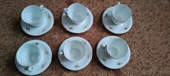 Servis kávový, čajový 6 kusů porcelalánka