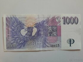 Bankovka 1000 Kč série C bez přehybů, čistá