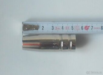 Svařování. Koncovka hořáku.