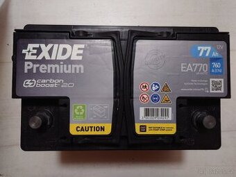 Autobaterie exide 77 ah zánovní