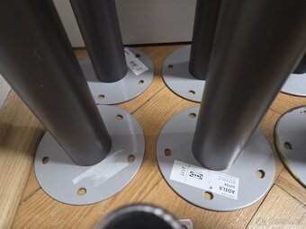 Nohy ke stolu ADILS Ikea 70cm šedé, Walteco 10cm černé