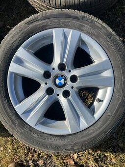 BMW alu kola 16” 5x120 ET44 + skoro nové letní pneu