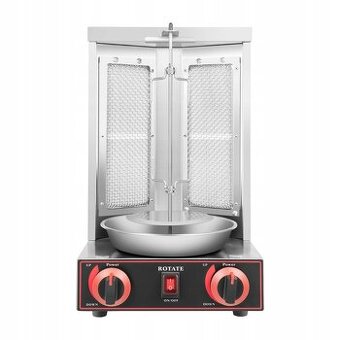 Plynový kebab gril 3000W na až 8 kg masa - nepoužitý