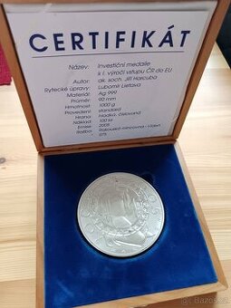 Stříbrná 1kg Medaile jen 100ks náklad Top
