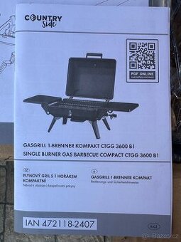 GRILLMEISTER® Plynový gril s 1 hořákem Memphis — LIDL