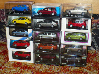 Kovové modely Škoda: Abrex, Kaden, deAgostini 1/43