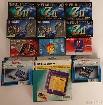 Sada retro kazet a čisticích sad – 14ks – nové, nerozbalené