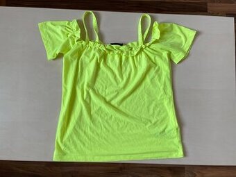 Žlutozelený neon top, vel S, Janina
