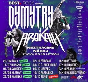 2 x vstupenka na Dymytry/Arakain Liberec