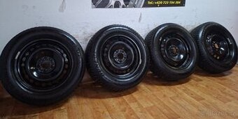 Plechové disky R16 5x108 + zimní 215/60/16 Dunlop