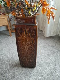 Podlahová váza glazovana keramika