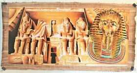 Egyptský obraz - papyrus Abu Simbel 182 x 94 cm
