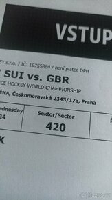 MS 2024 v hokeji v Praze Švýcarsko x Anglie