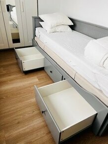 Ikea Hemnes Ikea bed with 2 mattresses - 1