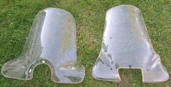 2x čelní sklo - skůtr, přední plexisklo na motorku