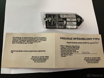 babeta 210 štítek s kartičkou