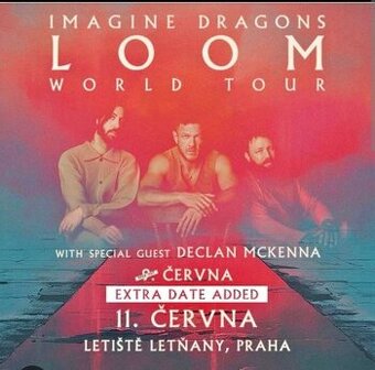 3 lístky na Imagine Dragons Praha 11.6.