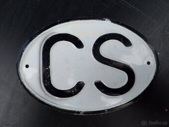 Stará plechová značka CS - 1
