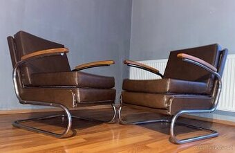 Chromové trubkové křesla Fa.Thonet