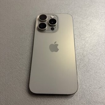 iPhone 15 Pro 256GB natural titan, top stav, záruka