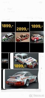 Rally modely 1:18 mitsubishi,ford,citroen,porsche,ceny foto