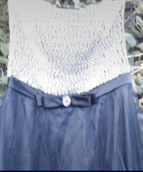 Dlouhé plesové šaty.