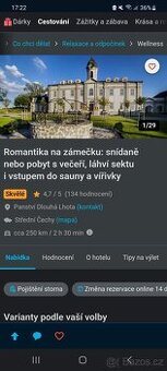 Ubytování v hotelu Panství Dlouhá Lhota