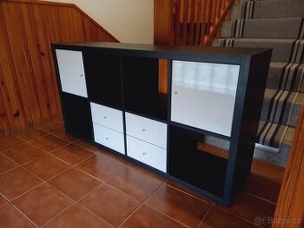 KALLAX Policový díl, černohnědá, 77x147 cm