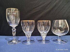 Retro sklenice různé druhy