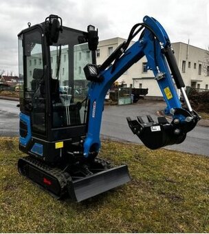 bagr s kabinou, minibagr, motor Kubota, bagřík