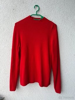 Červený oversized svetr F&F