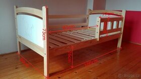 NOVÁ dětská postel s motivem slona 80x160 včetně roštu - 1