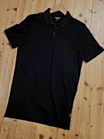 Jack & Jones Black LARGE SLIM Short-Sleeve Polo Shirt